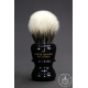 "The Barber" 26mm Bulb Shape - White Badger Hair Shaving Brush in Faux Ebony - Back View