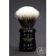 "The Basket" 26mm Fan Shape - White Badger Hair Shaving Brush in Faux Ebony - Back View
