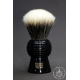 "The Keyhive" 26mm Fan Shape - White Badger Hair Shaving Brush in Faux Ebony - Front View