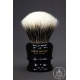 "The Stocky" 31mm Fan Shape - White Badger Hair Shaving Brush in Faux Ebony - Back View