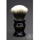 "The Vase" 28mm Fan Shape - White Badger Hair Shaving Brush in Faux Ebony - Front View