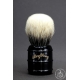 "The Barrel" 28mm Bulb Shape - White Badger Hair Shaving Brush in Faux Ebony