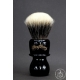 "The Pear" 28mm Fan Shape - White Badger Hair Shaving Brush in Faux Ebony