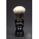 "The Swabia" 24mm Fan Shape - White Badger Hair Shaving Brush in Faux Ebony