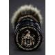 "The Swabia" 24mm Fan Shape - White Badger Hair Shaving Brush in Faux Ebony
